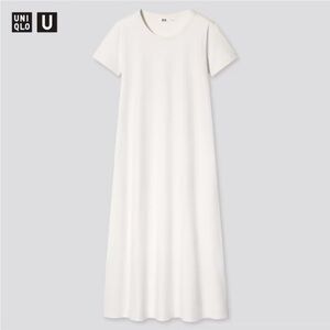 NWT UNIQLO Airism Cotton Short Sleeve Long Dress
